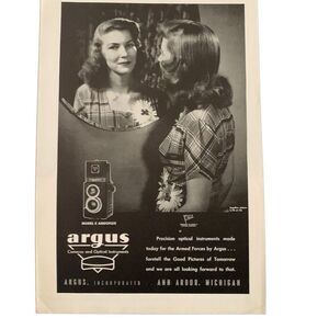Vintage 1945 Argus Model F Argoflex Ad Advertisement